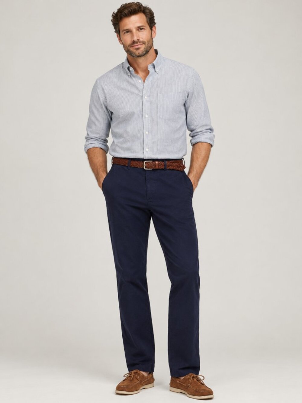 J. Crew Broken-In Straight 100% Cotton Chino Pants Navy Blue Sz 38